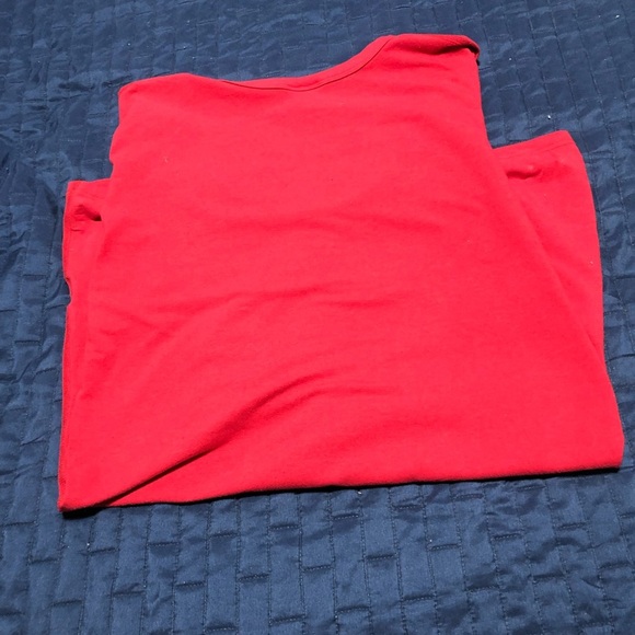 Swish Red Long Sleeve V-Neck top-20”across- dress up or down- jeans -leggings - Picture 9 of 10